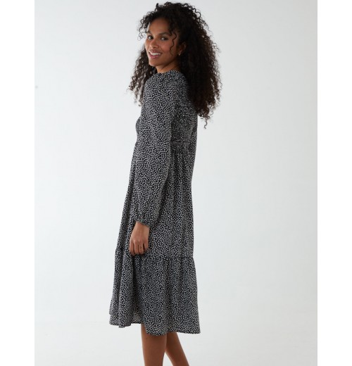 Floral Long Sleeve Tiered Dress Floral Long Sleeve Tiered Dress