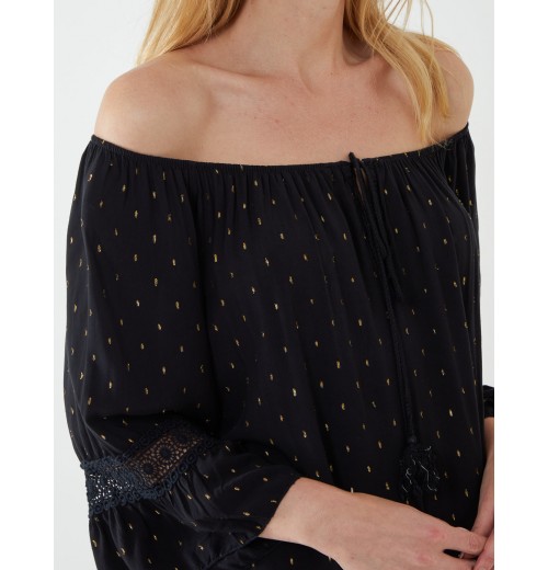 Crochet Sleeve Detail Dress Crochet Sleeve Detail Dress