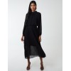 High Neck Pleated Midi Dress High Neck Pleated Midi Dress