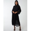 High Neck Pleated Midi Dress High Neck Pleated Midi Dress