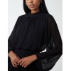 High Neck Pleated Midi Dress High Neck Pleated Midi Dress