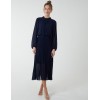 High Neck Pleated Midi Dress High Neck Pleated Midi Dress