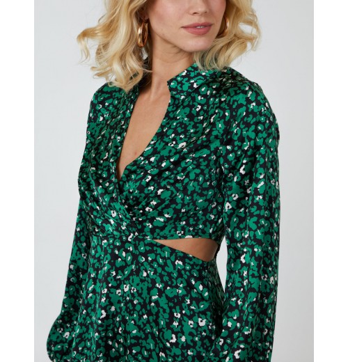 Keyhole Wrap Bust Shirt Dress Keyhole Wrap Bust Shirt Dress