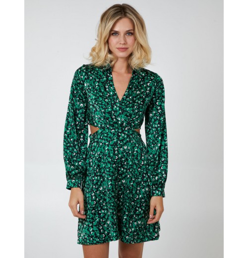 Keyhole Wrap Bust Shirt Dress Keyhole Wrap Bust Shirt Dress