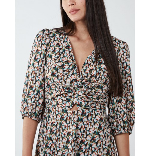 Knot Front Keyhole Dress Knot Front Keyhole Dress
