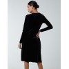 High Neck With Keyhole Detail & Long Sleeve Dress High Neck With Keyhole Detail & Long Sleeve Dress