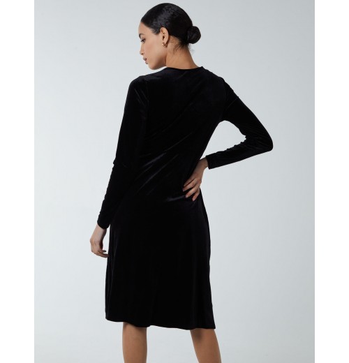 High Neck With Keyhole Detail & Long Sleeve Dress High Neck With Keyhole Detail & Long Sleeve Dress