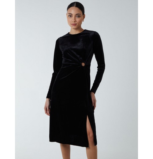 High Neck With Keyhole Detail & Long Sleeve Dress High Neck With Keyhole Detail & Long Sleeve Dress