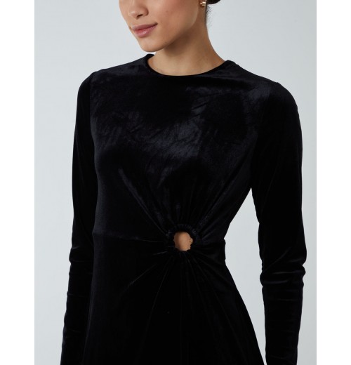 High Neck With Keyhole Detail & Long Sleeve Dress High Neck With Keyhole Detail & Long Sleeve Dress