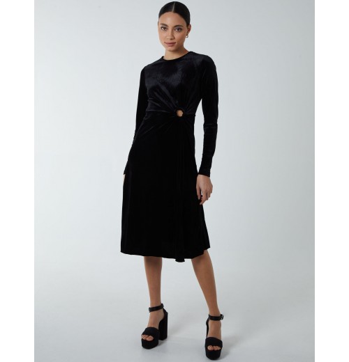 High Neck With Keyhole Detail & Long Sleeve Dress High Neck With Keyhole Detail & Long Sleeve Dress