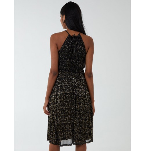 Blouson Halter Neck Midi Dress Blouson Halter Neck Midi Dress