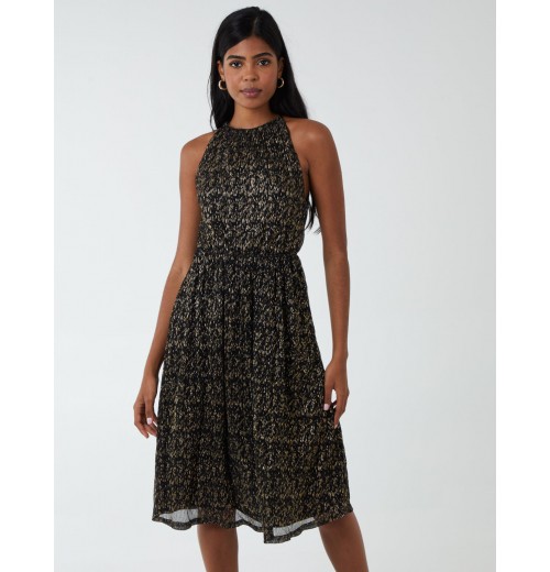 Blouson Halter Neck Midi Dress Blouson Halter Neck Midi Dress