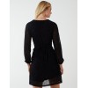 Leopard Print Flocked Knot Front Angel Sleeve Dress Leopard Print Flocked Knot Front Angel Sleeve Dress