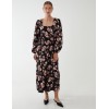 Square Neck Trapeze Midi Dress Square Neck Trapeze Midi Dress