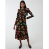 Floral Twist Panel Fit And Flare Midi Dress Floral Twist Panel Fit And Flare Midi Dress