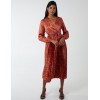 Wrap Front Belted Pleated Midi Dress Wrap Front Belted Pleated Midi Dress