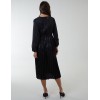 Jacquard Wrap Front Belted Pleated Midi Dress Jacquard Wrap Front Belted Pleated Midi Dress