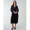Jacquard Wrap Front Belted Pleated Midi Dress Jacquard Wrap Front Belted Pleated Midi Dress