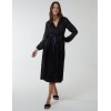 Jacquard Wrap Front Belted Pleated Midi Dress Jacquard Wrap Front Belted Pleated Midi Dress