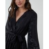 Jacquard Wrap Front Belted Pleated Midi Dress Jacquard Wrap Front Belted Pleated Midi Dress