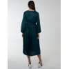 Jacquard Wrap Front Belted Pleated Midi Dress Jacquard Wrap Front Belted Pleated Midi Dress