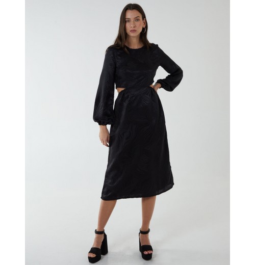 Crew Neck Cut Out Midi Dress Crew Neck Cut Out Midi Dress