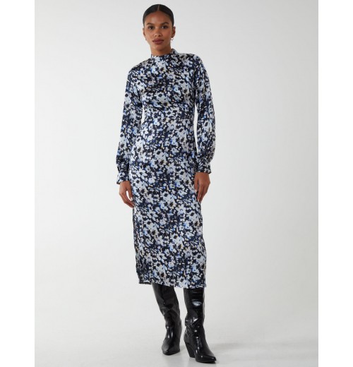 Floral Print High Neck Dress Floral Print High Neck Dress