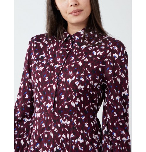 Shirt Midi Dress With Godet Hem Shirt Midi Dress With Godet Hem