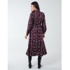 Shirt Midi Dress With Godet Hem Shirt Midi Dress With Godet Hem