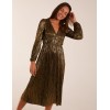 Plisse V-Neck Elasticated Midi Dress Plisse V-Neck Elasticated Midi Dress