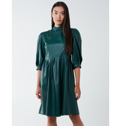 High Neck PU Dress High Neck PU Dress