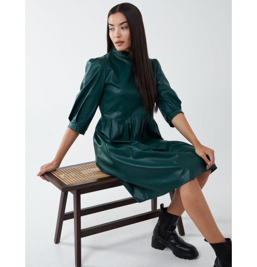 High Neck PU Dress High Neck PU Dress