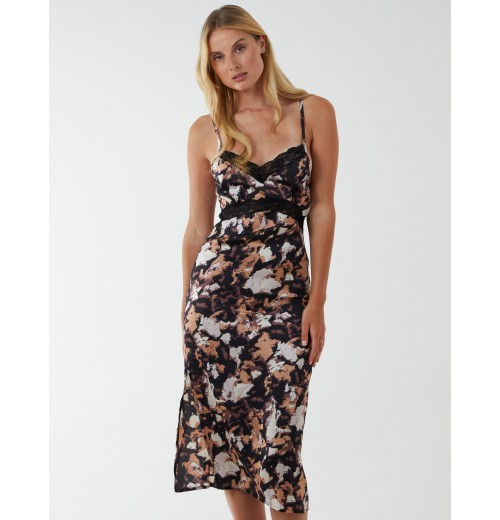 Printed Satin Slip Dress Printed Satin Slip Dress