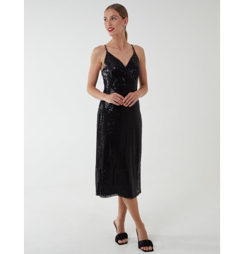 Wrap Front Cami Midi Dress Wrap Front Cami Midi Dress