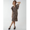 Leopard Print Wrap Ruffle Midi Dress Leopard Print Wrap Ruffle Midi Dress