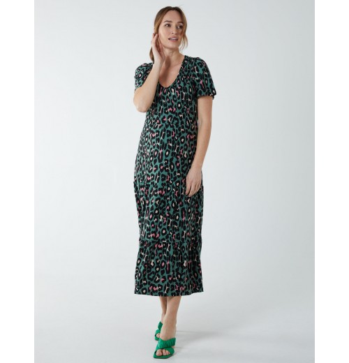 Shirred Bodice Midi Tier Dress Shirred Bodice Midi Tier Dress