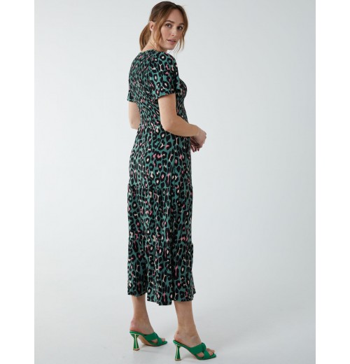 Shirred Bodice Midi Tier Dress Shirred Bodice Midi Tier Dress