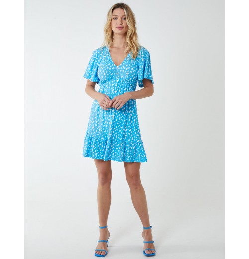 Trapeze Button Through Raglan Mini Dress Trapeze Button Through Raglan Mini Dress
