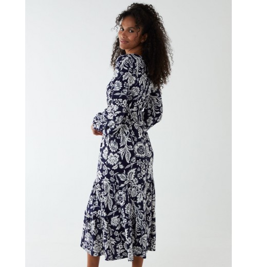 Floral Button Front Midi Dress Floral Button Front Midi Dress