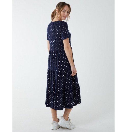 Tiered Smock Midi Dress Tiered Smock Midi Dress