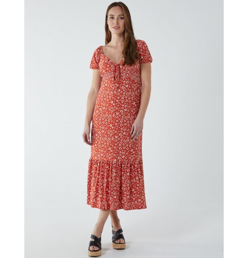 Shirred Sweetheart Midi Dress Shirred Sweetheart Midi Dress