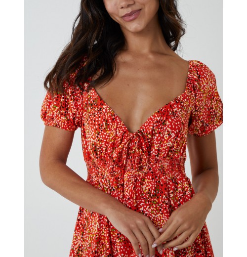 Shirred Sweetheart Mini Dress Shirred Sweetheart Mini Dress