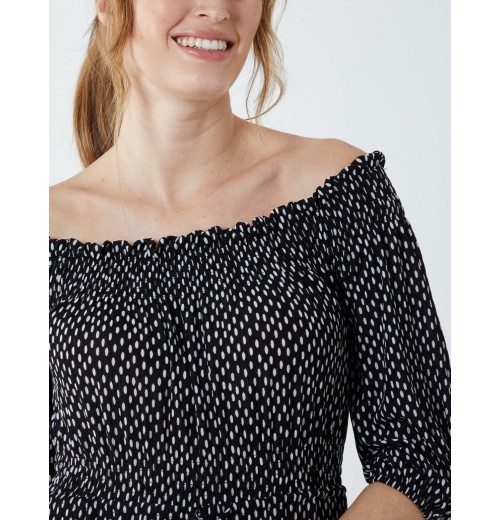 Off Shoulder Shirring Elastic Midi Dress Off Shoulder Shirring Elastic Midi Dress