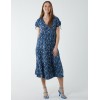 Drawstring Shoulder Volume Midi Dress Drawstring Shoulder Volume Midi Dress