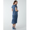 Drawstring Shoulder Volume Midi Dress Drawstring Shoulder Volume Midi Dress