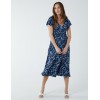 Ruffle Sleeve Elasticated Godet Midi Dress Ruffle Sleeve Elasticated Godet Midi Dress