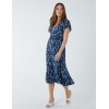 Ruffle Sleeve Elasticated Godet Midi Dress Ruffle Sleeve Elasticated Godet Midi Dress