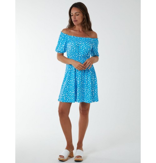 Scoop Shirred Blouse Mini Dress Scoop Shirred Blouse Mini Dress