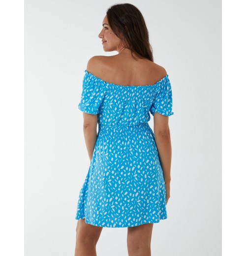 Scoop Shirred Blouse Mini Dress Scoop Shirred Blouse Mini Dress