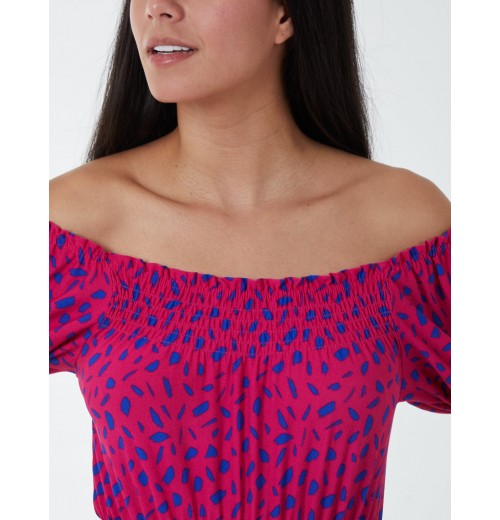 Scoop Shirred Blouse Mini Dress Scoop Shirred Blouse Mini Dress